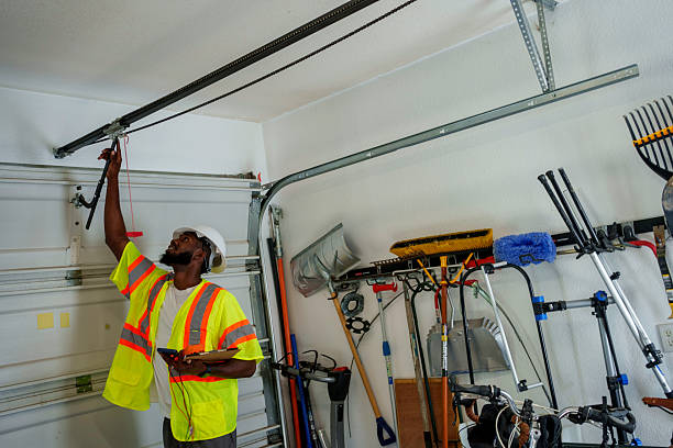 Professional Garage Door Roller Replacement technician working in Shortsville, NY